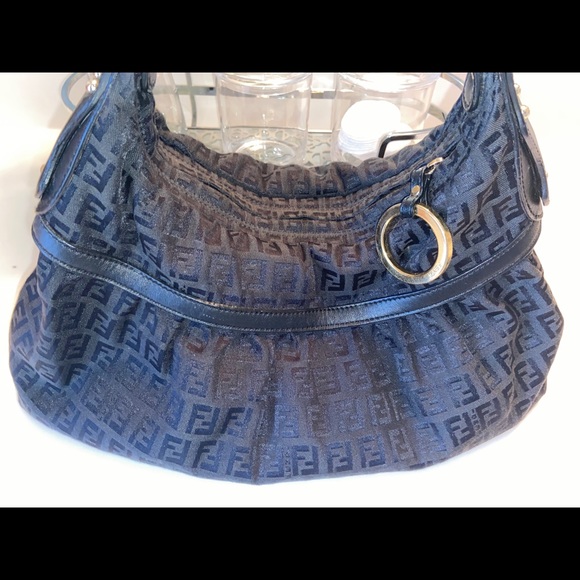 Fendi Black Monogram Zucca Chef Shoulder Bag